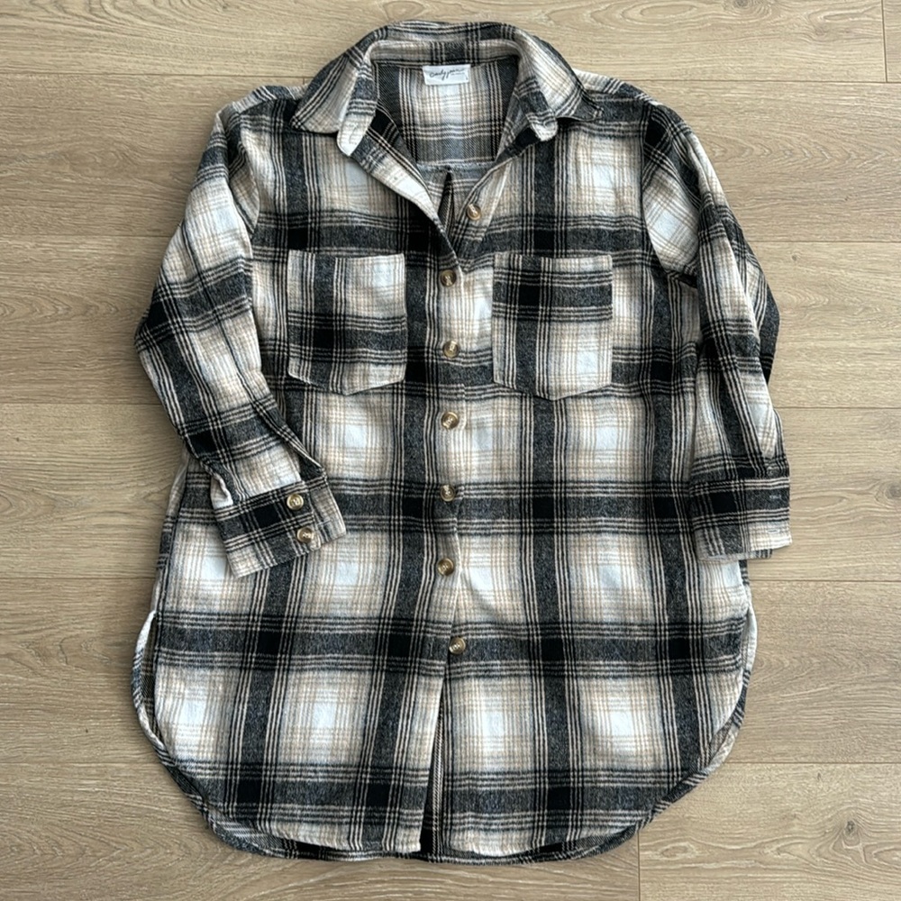 Carly Jean Los Angeles (CJLA) Plaid Shirt Jacket Flannel